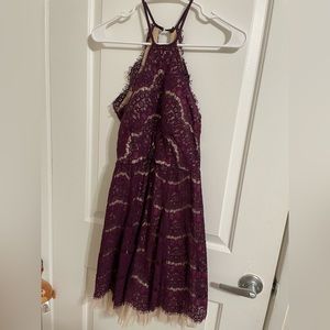 Maroon lace dress